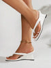 NANBEI ZUO Minimalist Solid Color Series Toe-Post Design Women's Wedge Flip-Flops, Flip Flops, High Heel, Sandal, Heel